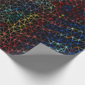 abstrakte Drahtkonstruktion auf schwarz Geschenkpapier (Ecke)