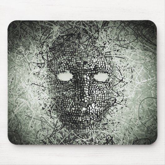 Abstrakte Drahtmaske Mousepad (Vorne)