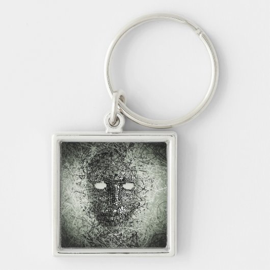 Abstrakte Drahtmaske Schlüsselanhänger (Vorne)