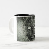 Abstrakte Drahtmaske Zweifarbige Tasse (Vorderseite Links)