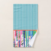 Abstrakte dramatische "Calypso"-Punkte Bindemittel Badhandtuch Set (Handtuch)