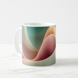 Abstrakte Draperie mit pastellfarbenem Farbverlauf Kaffeetasse
