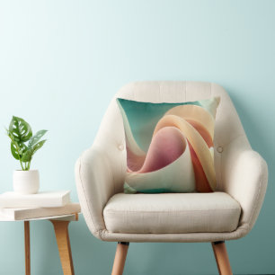 Abstrakte Draperie mit pastellfarbenem Gradientenf Kissen