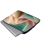 Abstrakte Draperie mit pastellfarbenem Gradientenf Laptopschutzhülle (Vorne Knopf)