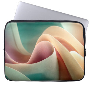 Abstrakte Draperie mit pastellfarbenem Gradientenf Laptopschutzhülle