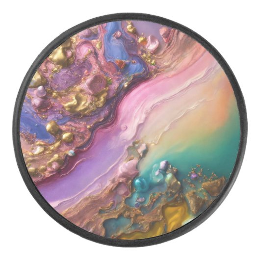 Abstrakte Dreamscape Hockey Pucks (Vorderseite)