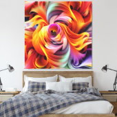 Abstrakte Drehformen Leinwanddruck (Insitu (Schlafzimmer))