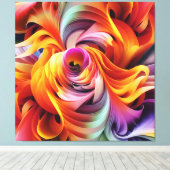 Abstrakte Drehformen Leinwanddruck (Insitu (Holzboden))