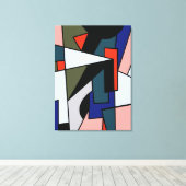 Abstrakte Drei-fach-Form-Triple-Wrapped Canvas Leinwanddruck (Insitu (Holzboden))
