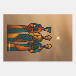 Abstrakte Drei Weisen Geschenkpapier Set