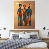 Abstrakte Drei Weisen Leinwanddruck (Insitu (Schlafzimmer))