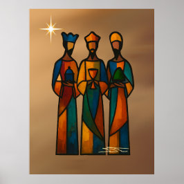 Abstrakte Drei Weisen Poster