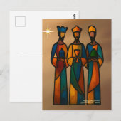 Abstrakte Drei Weisen Postkarte (Vorne/Hinten)