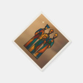 Abstrakte Drei Weisen Serviette (Ecke)