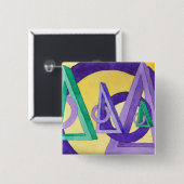 Abstrakte Dreiecke Button (Vorne & Hinten)