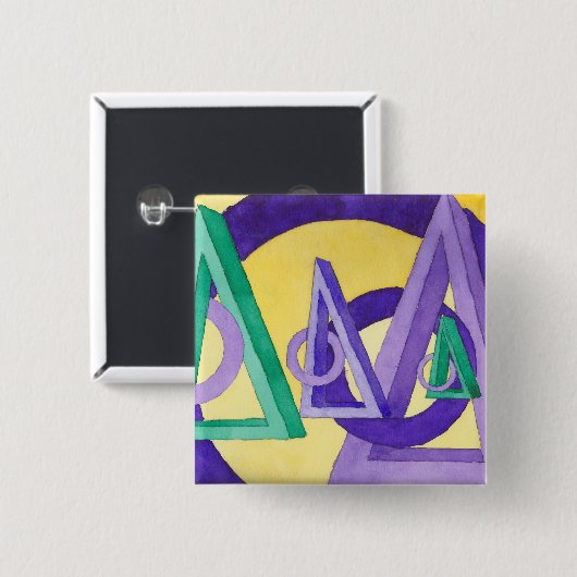 Abstrakte Dreiecke Button (Vorne & Hinten)