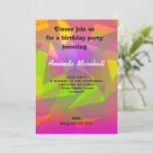 Abstrakte Dreiecke Einladung (Stehend Vorderseite)