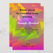 Abstrakte Dreiecke Einladung (Vorne/Hinten)