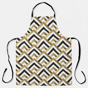 Abstrakte Dreiecke: Gold Black Seamless Schürze