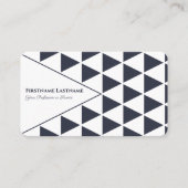Abstrakte Dreiecke, grau-blaue Formen Visitenkarte (Vorderseite)