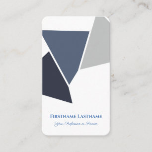 Abstrakte Dreiecke, grau-blaue Formen Visitenkarte