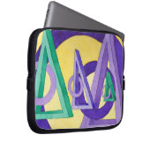 Abstrakte Dreiecke Laptopschutzhülle (Vorne Rechts)