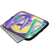 Abstrakte Dreiecke Laptopschutzhülle (Vorne Knopf)