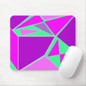 Abstrakte Dreiecke lila und grün Mousepad (Mit Mouse)