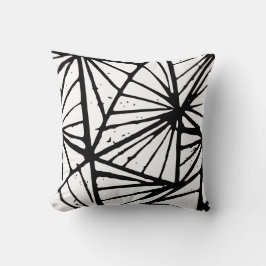 Abstrakte Dreiecke Lino Druckkopfkissen Kissen