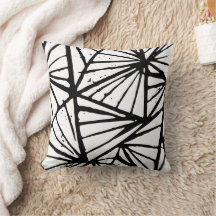 Abstrakte Dreiecke Lino Druckkopfkissen