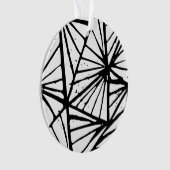 Abstrakte Dreiecke Lino Print Akronylic Ornament (Vorderseite)