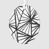 Abstrakte Dreiecke Lino Print Akronylic Ornament (Vorderseite)