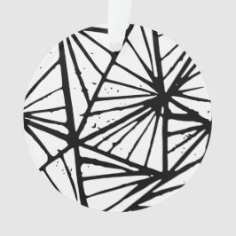 Abstrakte Dreiecke Lino Print Akronylic Ornament