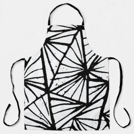 Abstrakte Dreiecke Lino Print All-over Print-Schür Schürze