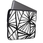 Abstrakte Dreiecke Lino Print Electronics Bag Laptopschutzhülle (Vorne Rechts)