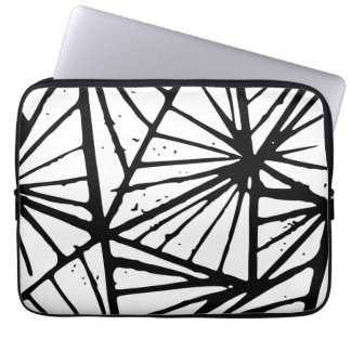 Abstrakte Dreiecke Lino Print Electronics Bag Laptopschutzhülle