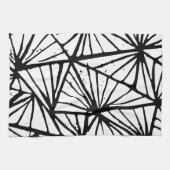 Abstrakte Dreiecke Lino Print Kitchen Handtücher (Horizontal)