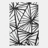 Abstrakte Dreiecke Lino Print Kitchen Handtücher (Vertikal)