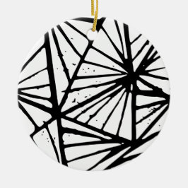 Abstrakte Dreiecke Lino Print Ornament