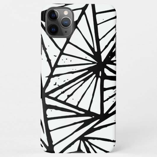 Abstrakte Dreiecke Lino Print Phone Case iPhone Hülle (Rückseite)