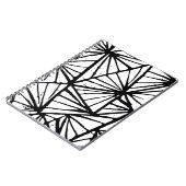 Abstrakte Dreiecke Lino Print Spiral Notebook Notizblock (Linke Seite)