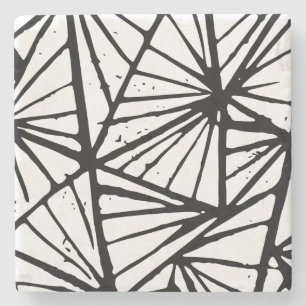 Abstrakte Dreiecke Lino Print Stone Untersetzer