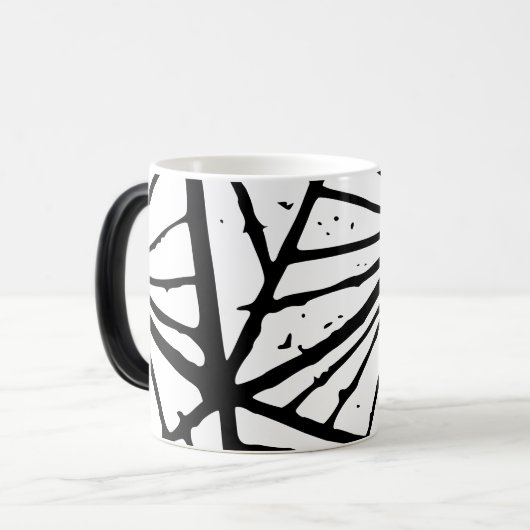 Abstrakte Dreiecke Lino Print Tasse (Vorderseite Links)