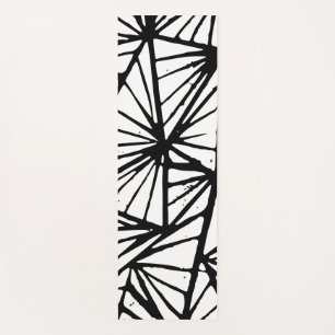 Abstrakte Dreiecke Lino Print Yoga Mat Yogamatte