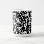Abstrakte Dreiecke Linoschnitt Kaffeetasse (Mittel)