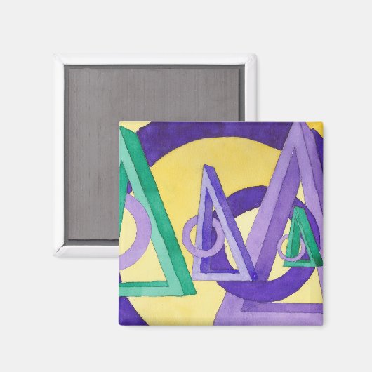 Abstrakte Dreiecke Magnet (Vorderseite/Rückseite)
