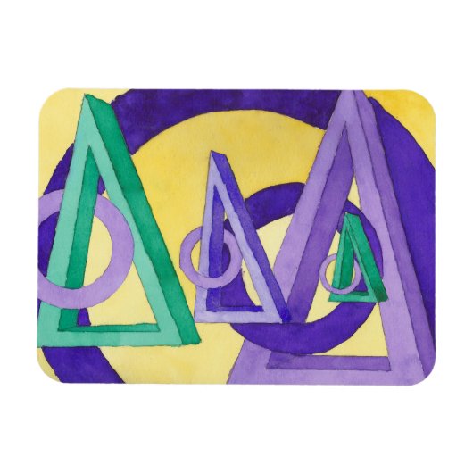 Abstrakte Dreiecke Magnet (Horizontal)