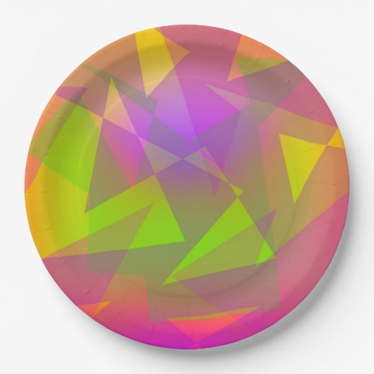 Abstrakte Dreiecke Pappteller (Vorderseite)