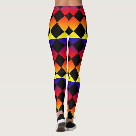 Abstrakte Dreiecke, Regenbogenfarben Damen Legging Leggings (Rückseite)