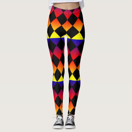 Abstrakte Dreiecke, Regenbogenfarben Damen Legging Leggings (Vorderseite)